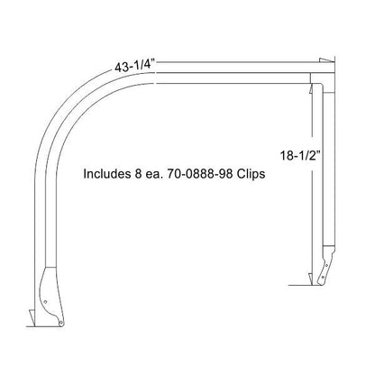 Hardtop Front Roof Rail Weatherstrip