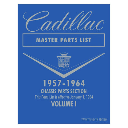 Cadillac Master Parts List 1957 - 1964 (Reprint)