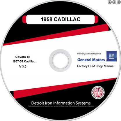 1957-1958 Cadillac Factory Shop Manual, CD