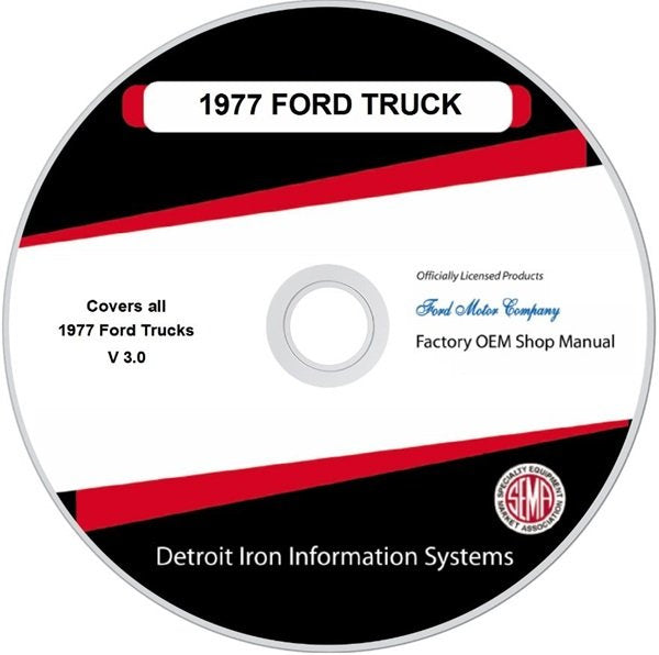 1977 Ford Truck & Van Factory Shop Manual, CD