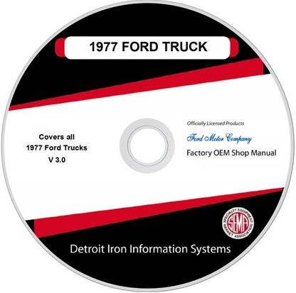 1977 Ford Truck & Van Factory Shop Manual, CD