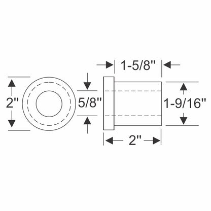 Rear Leaf Spring Shackle Bushing Set