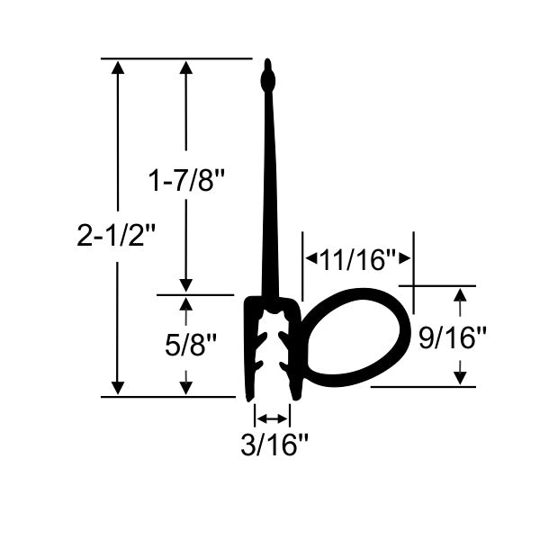 Single Side Bulb Push-on Wiper