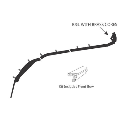 Convertible Roof Rail Weatherstrip Set