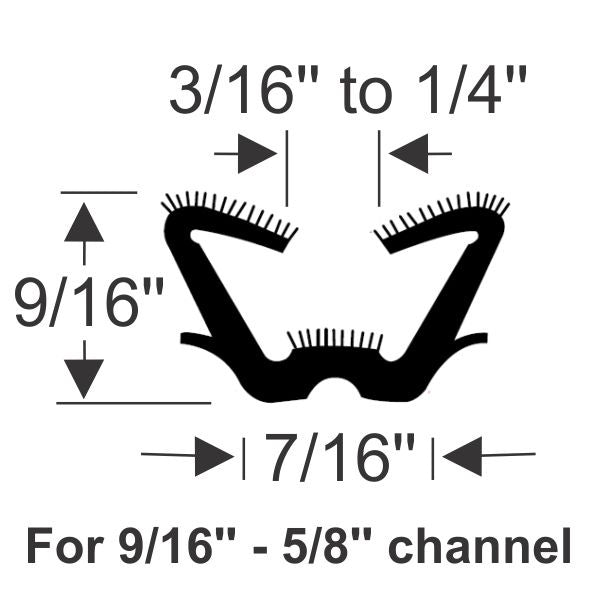 Unbeaded Rubber Run Channel
