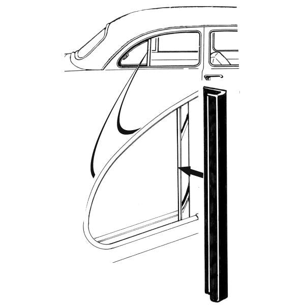 Vent division bar weatherstrip