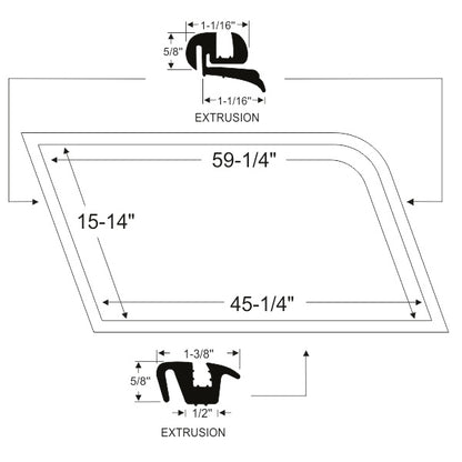 Stationary Quarter Window Gasket