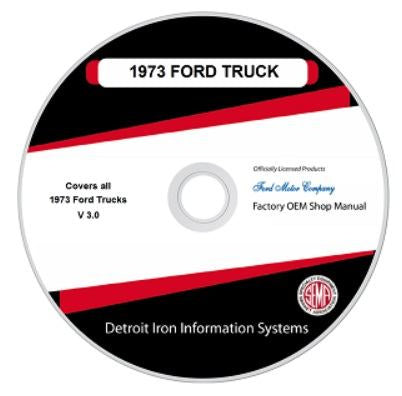 1973 Ford Truck And Van Factory Shop Manual, CD
