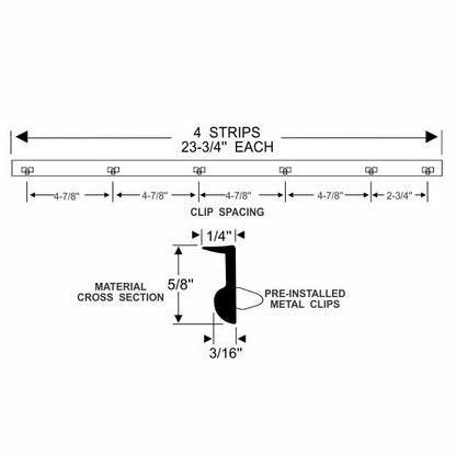 Window Beltline Rubber Weatherstrips