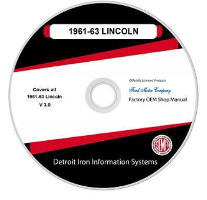 1961-1963 Lincoln Factory Shop Manual, CD