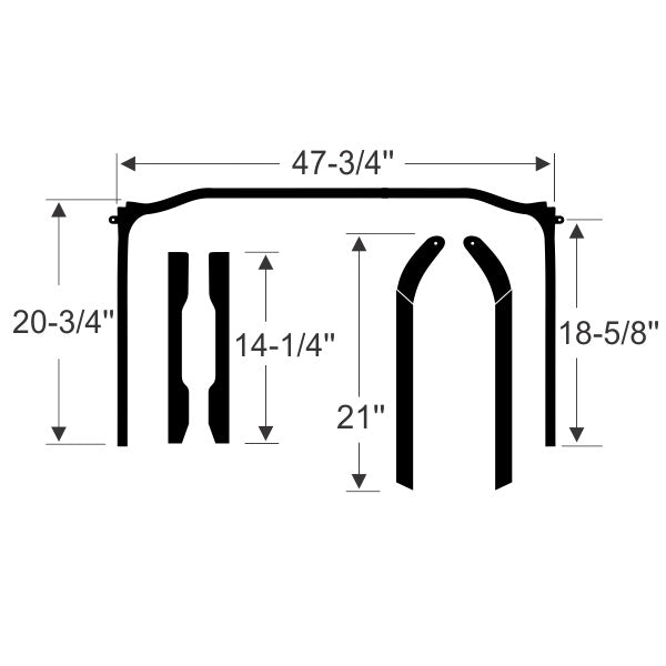 Convertible Roof Rail Weatherstrip Set