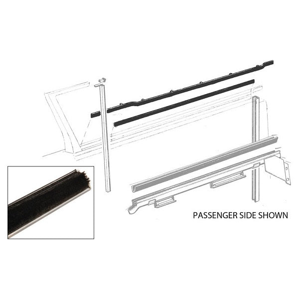 Window Felt Beltline Weatherstrip - Left Door