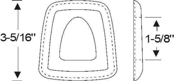 Windshield stanchion base pad