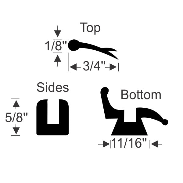 Windshield Weatherstrip Set