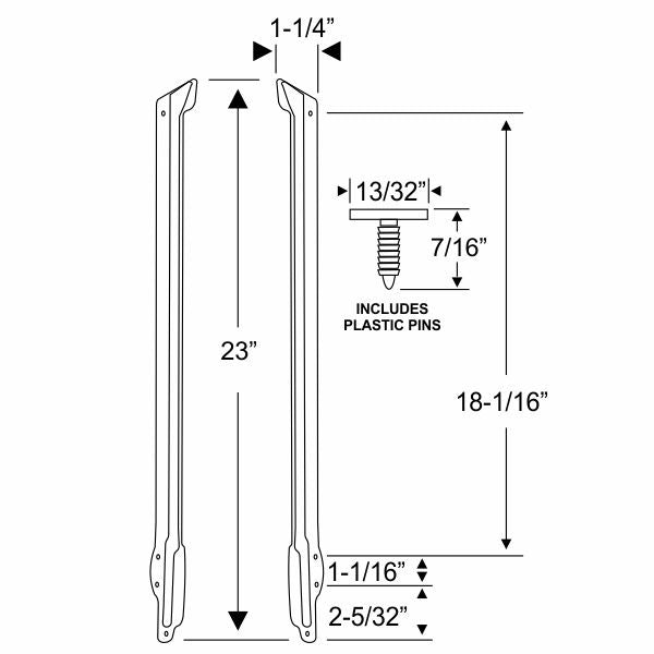 Windshield A-Post Hinge Pillar Weatherstrips