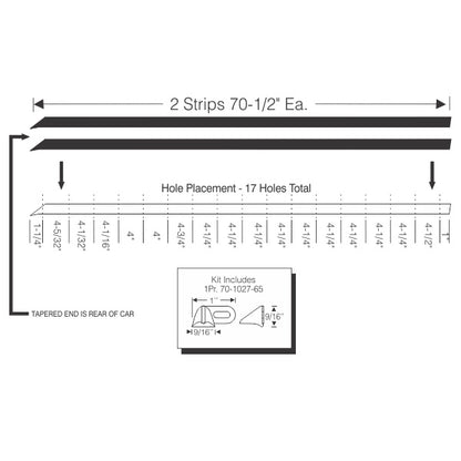 Hardtop Roof Rail Weatherstrips