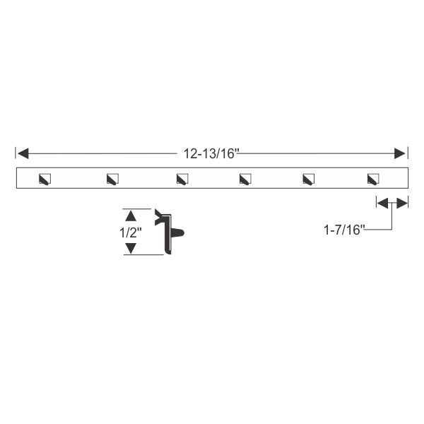 Vent division bar weatherstrip