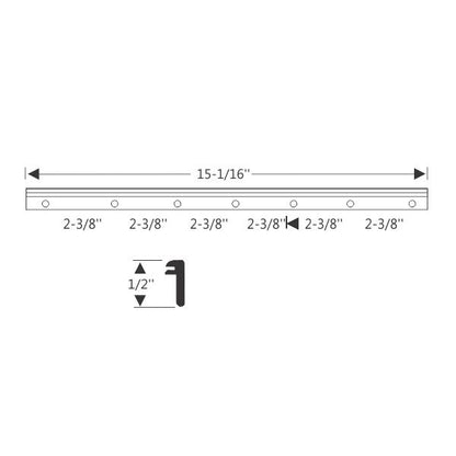 Vent division bar weatherstrip