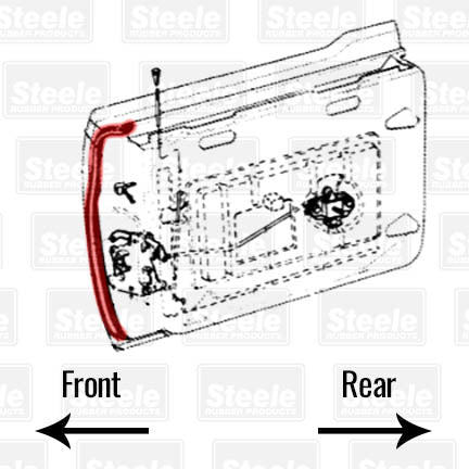 Door Weatherstrip - Rear Door Striker Seal