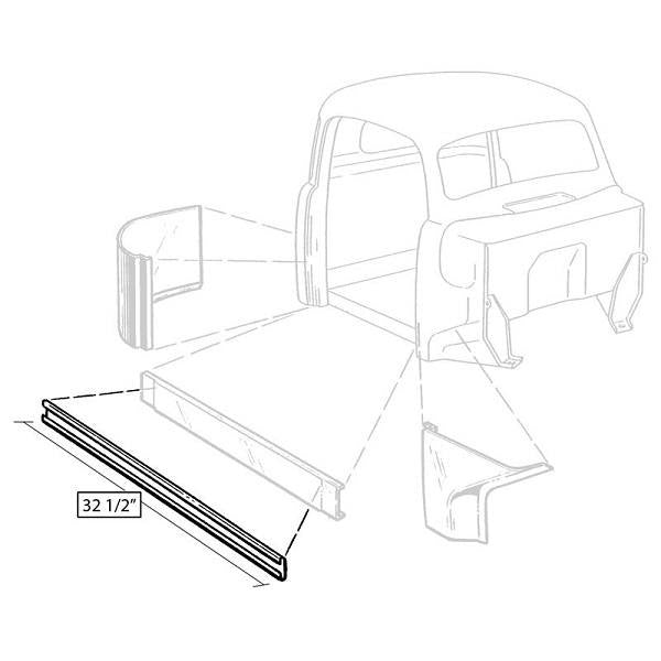Lower Door Weatherstrip Retainers