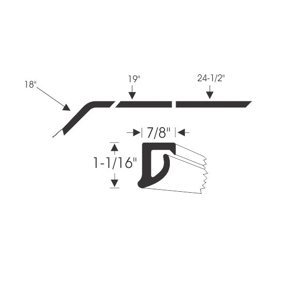 Convertible Roof Rail Weatherstrip Set