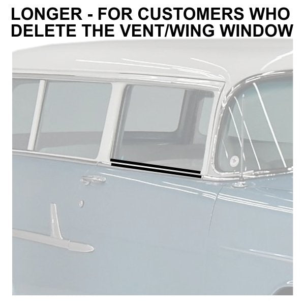 Window Felt Beltline Weatherstrips - Vent Window Delete