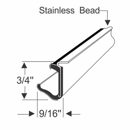 Beltline Weatherstrip Channel - 5ft