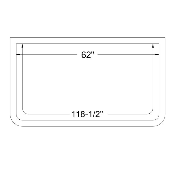Windshield Gasket without Groove
