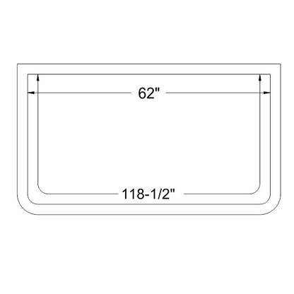 Windshield Gasket without Groove