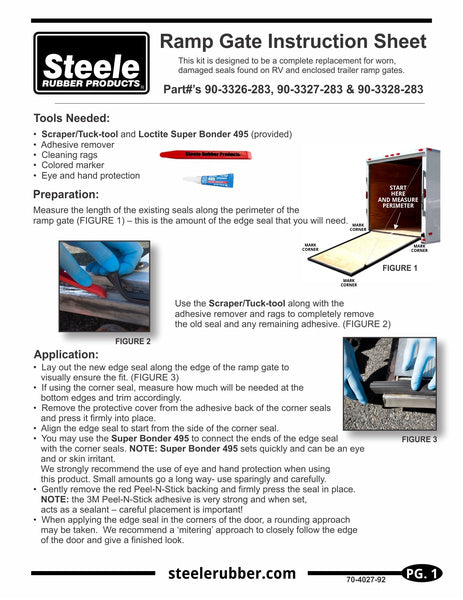 Ramp Gate Kit - Large Hollow Half Round