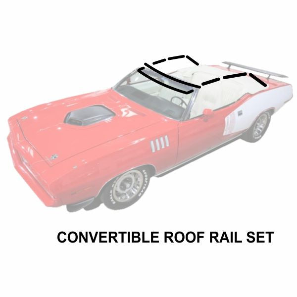 Convertible Roof Rail Weatherstrip Set