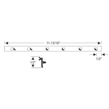 Vent division bar weatherstrip
