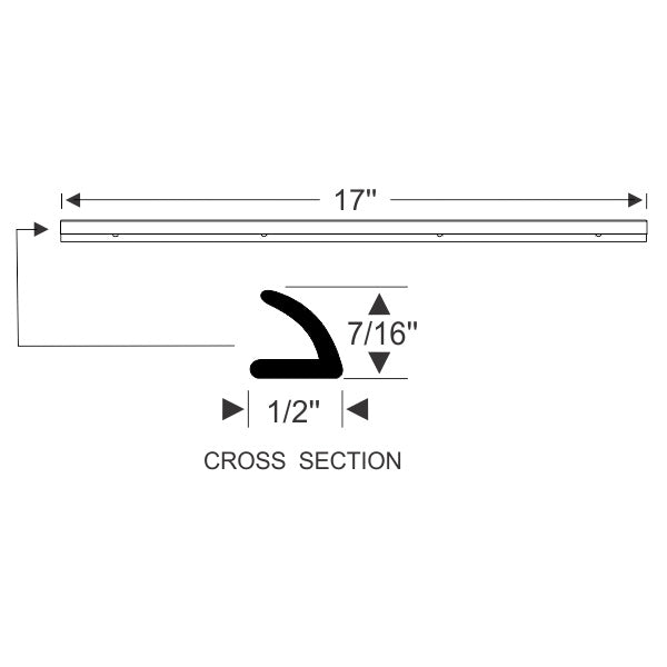 Vent Window Division Bar Weatherstrips
