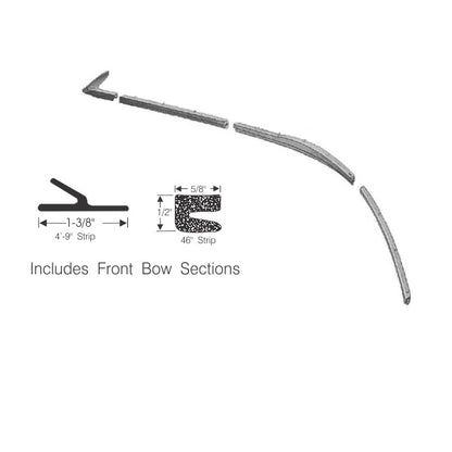 Convertible Roof Rail Weatherstrip Set