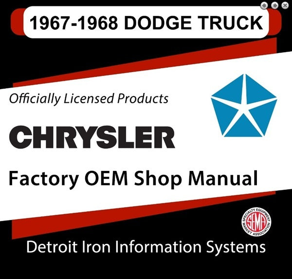 1967-1968 Dodge Truck Factory Shop Manual, CD
