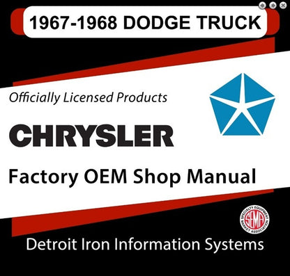 1967-1968 Dodge Truck Factory Shop Manual, CD