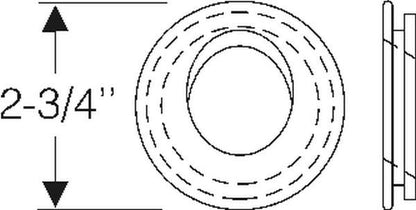 Side mount spare wheel grommet