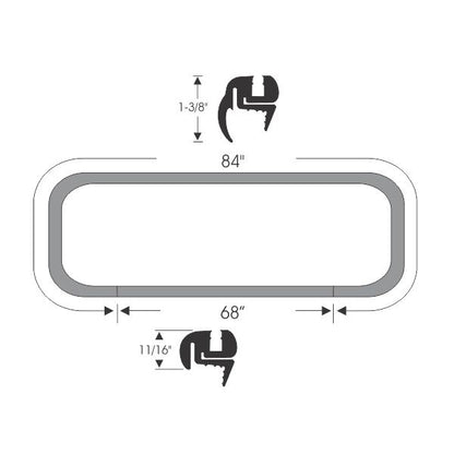 Windshield Gasket with Groove