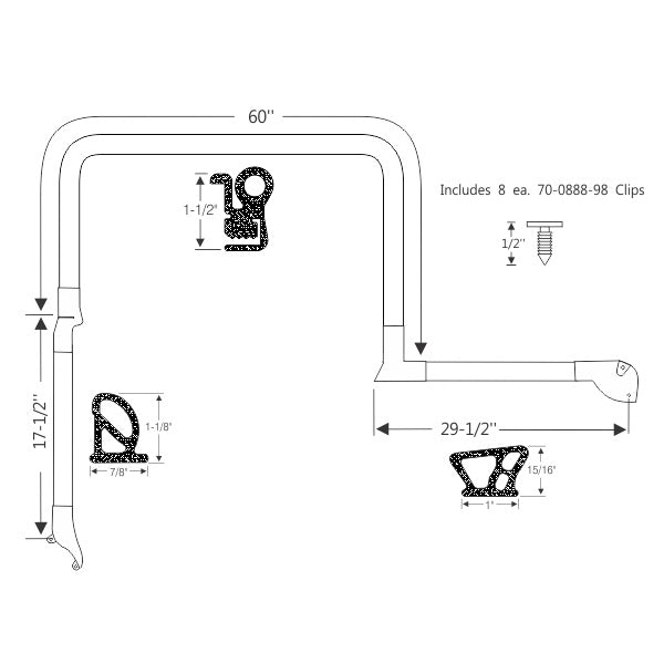 Hurst T-Top Body Weatherstrips