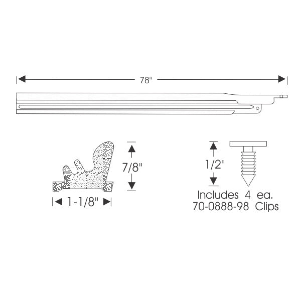 Hardtop Roof Rail Weatherstrips