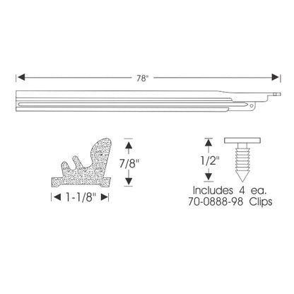 Hardtop Roof Rail Weatherstrips