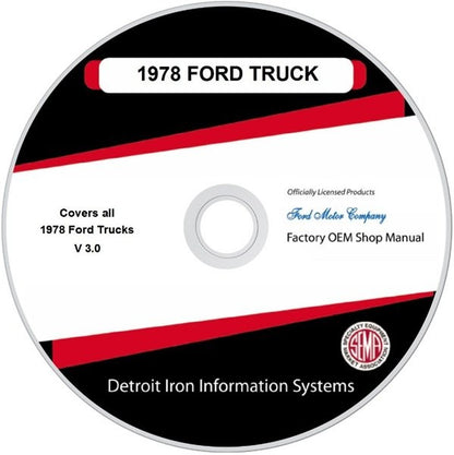 1978 Ford Truck & Van Factory Shop Manual, CD