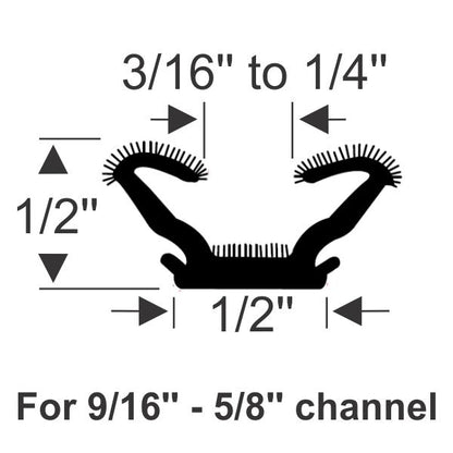 Unbeaded Rubber Run Channel