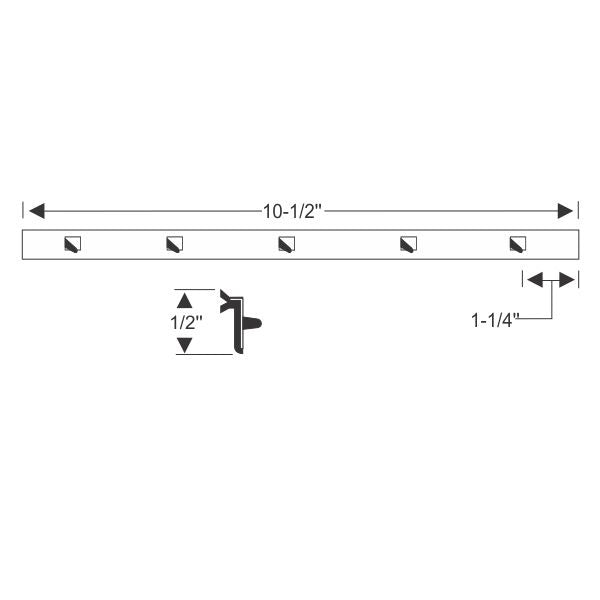 Vent division bar weatherstrip