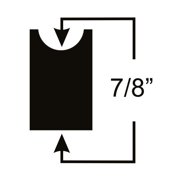 0.875 Thick 5 inch Spring Rubber FLAT on one side