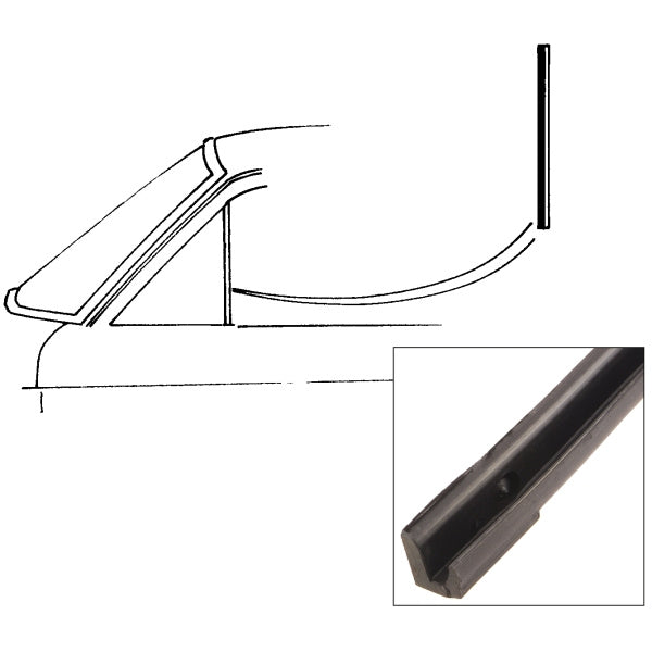 Vent division bar weatherstrip