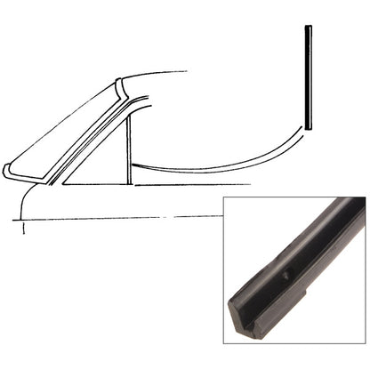 Vent division bar weatherstrip