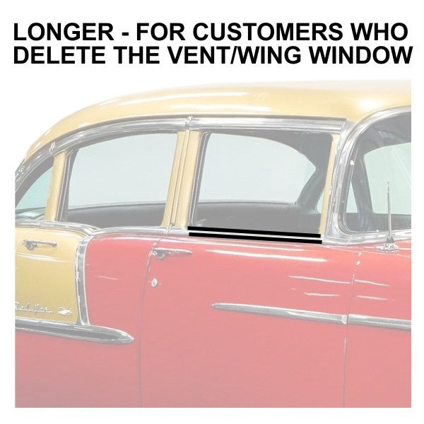 Window Felt Beltline Weatherstrips - Vent Window Delete
