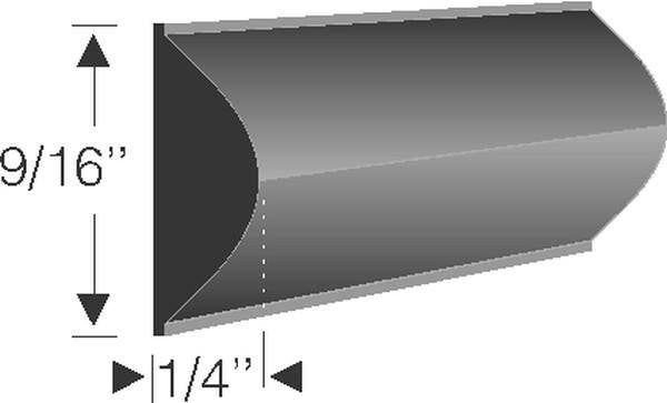 Quarter Window Lockstrip - BLACK