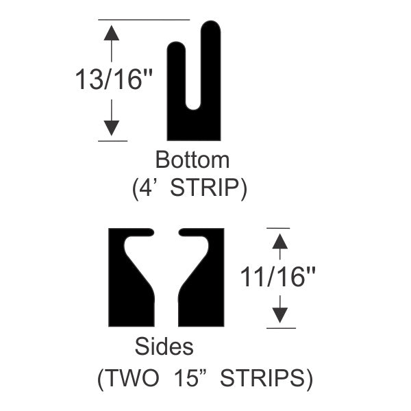 Windshield Weatherstrip Set